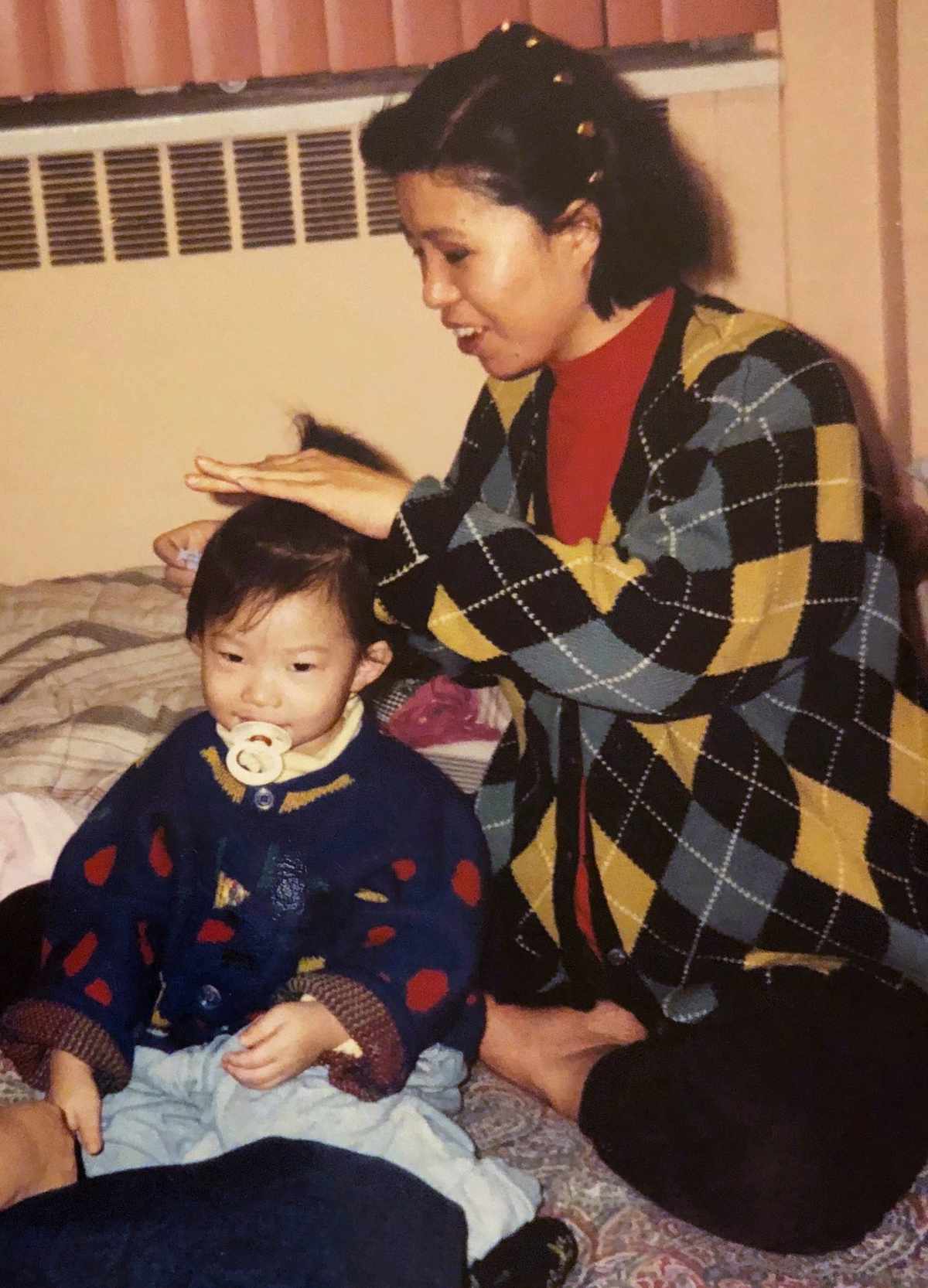 Awkwafina as a child with mother