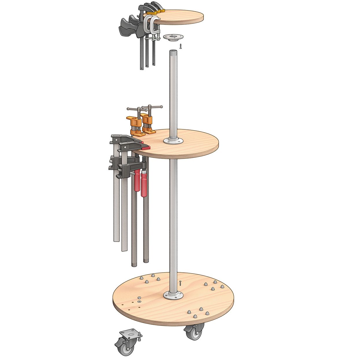 Rolling Clamp Stand