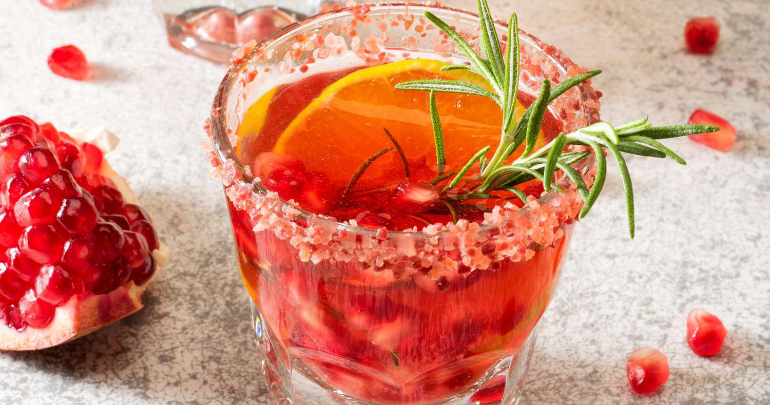 Pomegranate Drink with Tangerine and Rosemary