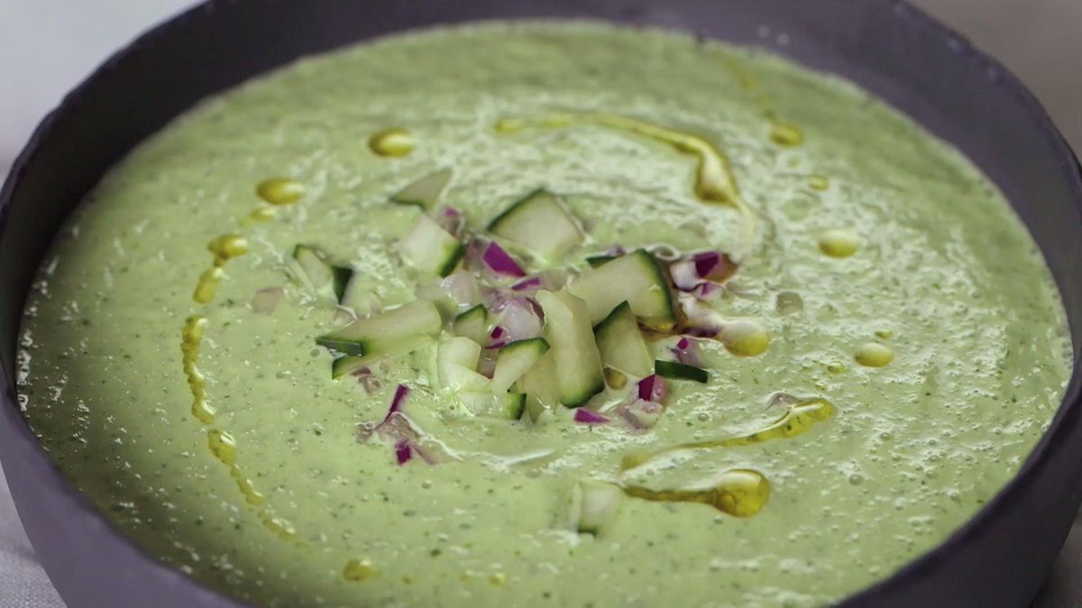 Cold Cucumber Soup with Yogurt and Dill | Chilled Soup Recipes | Food &amp; Wine