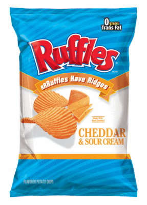 Ruffles' Cheddar & Sour Cream Flavored Potato Chips