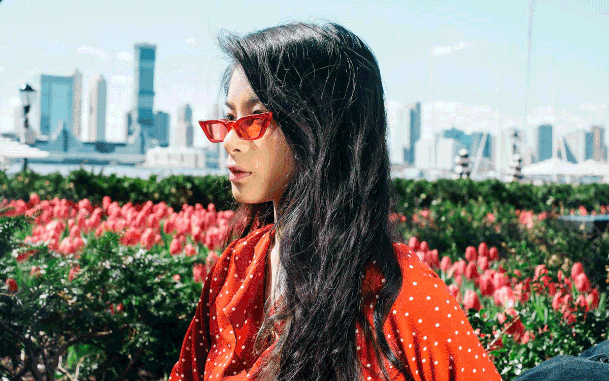 Micro Sunglasses, Poppy Lissiman's Le Skinny in Red