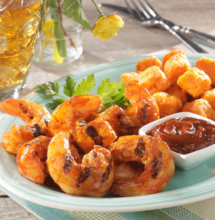 Grilled Shrimp with Homemade Barbecue Sauce