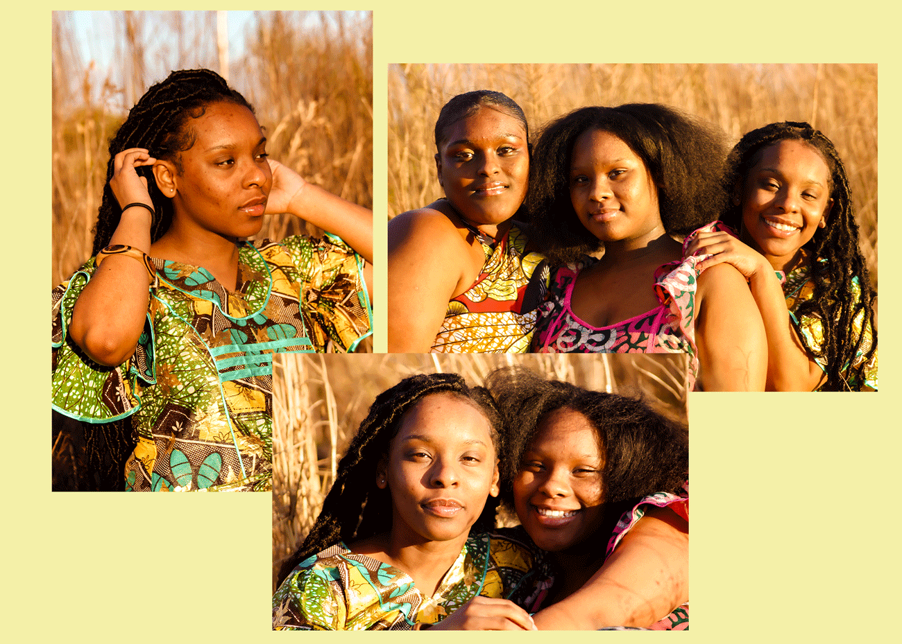 An image of Dasia Bandy and her sisters.