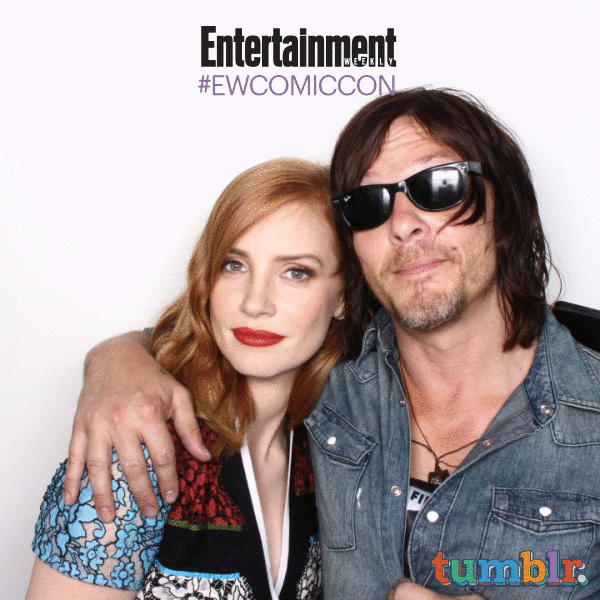 Jessica Chastain and Norman Reedus