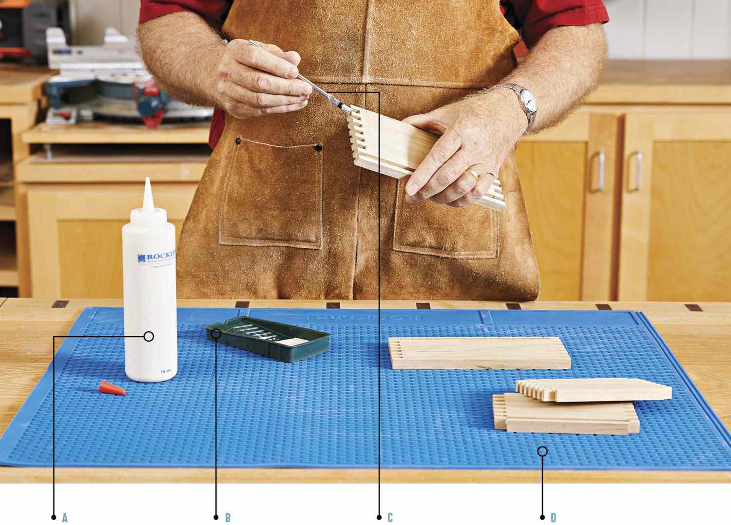 Glue Applicator Roller Glue Spreader for Carpenter Wood Working Painting