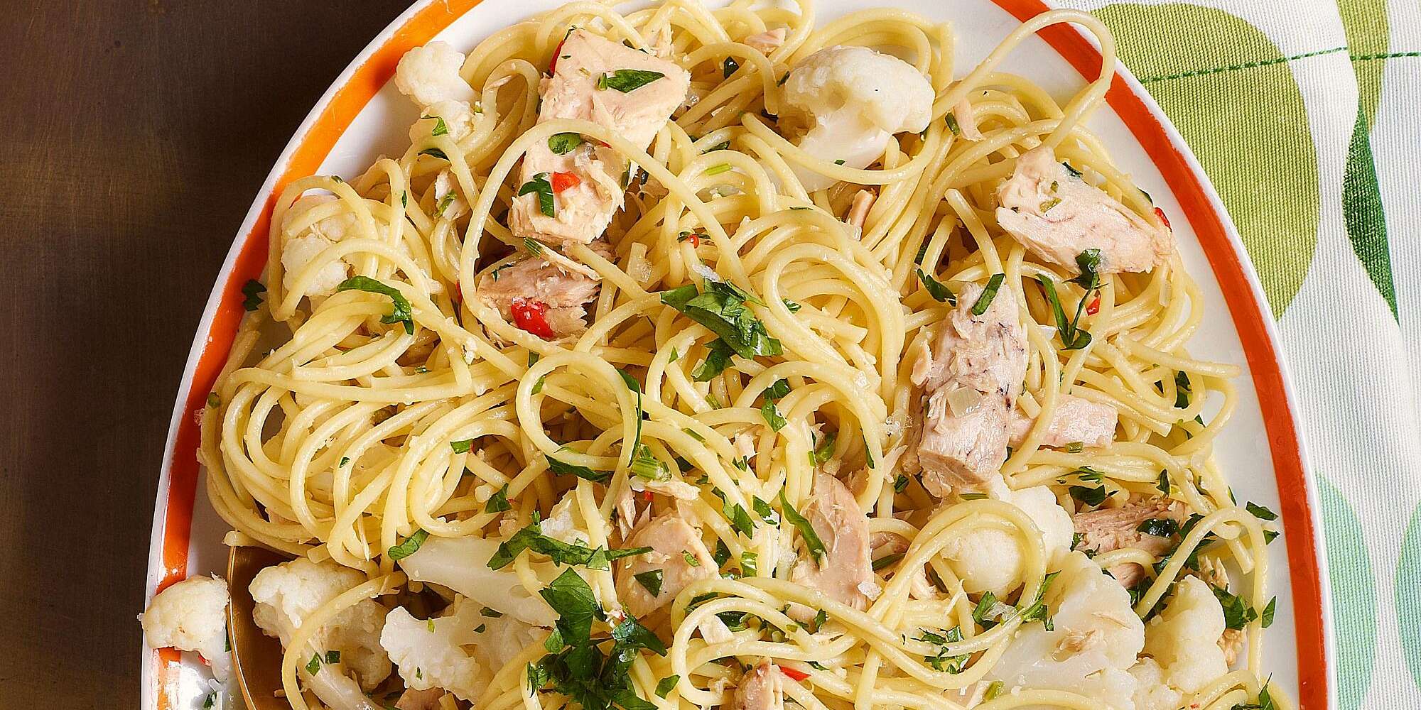 Spaghetti with Cauliflower & Tuna recipe | Rachael Ray In Season