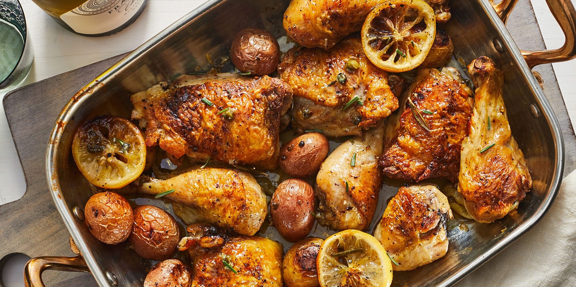 Lemon Rosemary Garlic Chicken And Potatoes Recipe Myrecipes