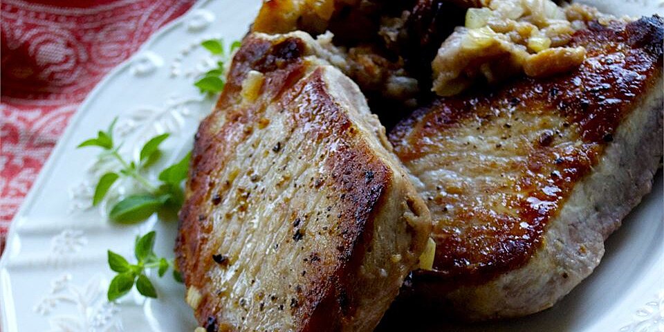 Pork Loin Chops with Cherry-Apple Stuffing Recipe | Allrecipes