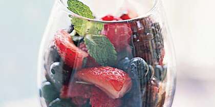 Summer Berry Medley with Limoncello and Mint Recipe | MyRecipes