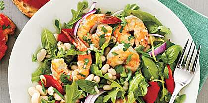 Herbed Shrimp and White Bean Salad Recipe | MyRecipes