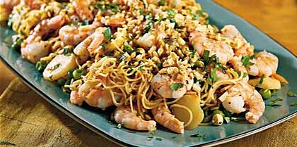 Asian Shrimp With Pasta Recipe | MyRecipes
