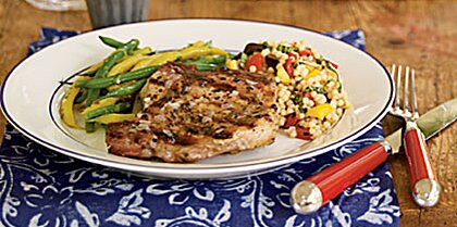 Grilled Pork Chops with Shallot Butter Recipe | MyRecipes