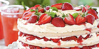 Fresh Strawberry Meringue Cake Recipe Myrecipes
