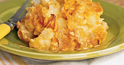 Cheesy Potato Casserole with Corn Flakes Recipe | MyRecipes
