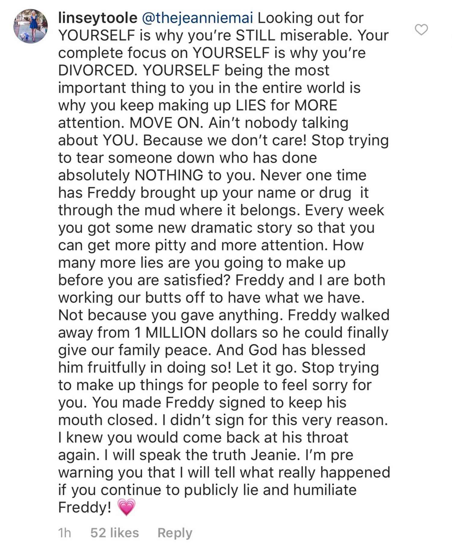 Jeannie mais Ex-mans nya flickvän slår henne på Instagram's Ex-Husband's New Girlfriend Slams Her On Instagram