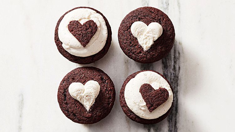 Chocolate Heart Cupcakes Recipe