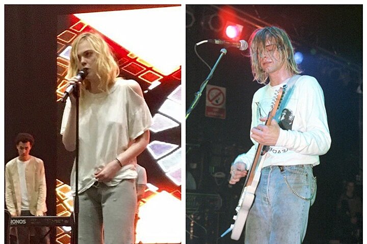 Elle Fanning Looks Eerily Like Kurt Cobain In Her Most Recent Instagram Photo Hellogiggles - kurt cobain roblox