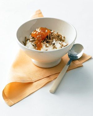 Cottage Cheese With Apricot Jam And Bran Cereal Martha Stewart