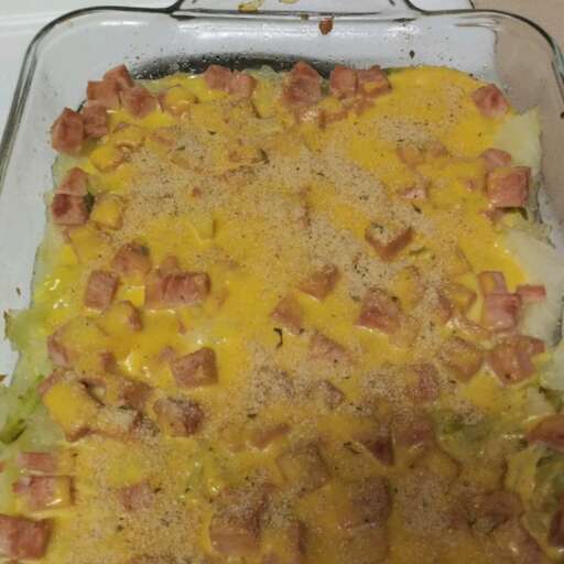 Scalloped Cabbage with Ham and Cheese Recipe