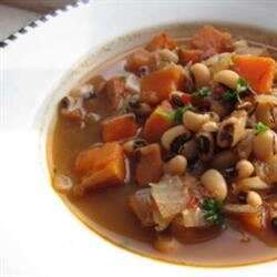 Sweet and Spicy Soup with Black-Eyed Peas and Sweet Potato Recipe