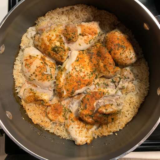 One Dish Chicken and Rice Bake Recipe