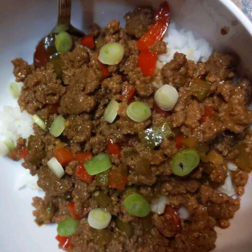 Asian Ground Beef and Pepper Saute Recipe