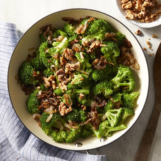 Broccoli with Caramelized Shallots EatingWell Test Kitchen