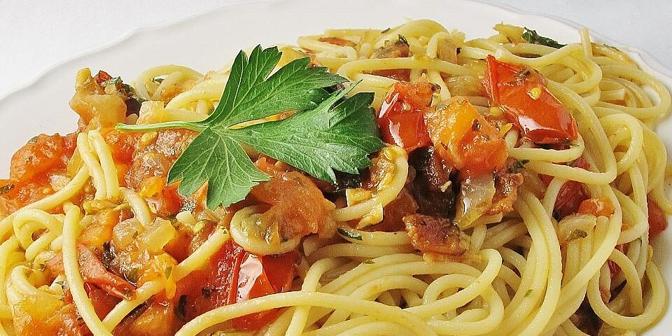 Pasta with Tomato and Bacon Recipe | Allrecipes