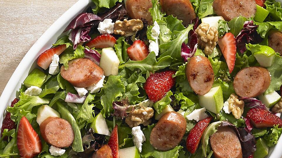 Johnsonville Strawberry And Apple Chicken Sausage Salad Recipe Allrecipes
