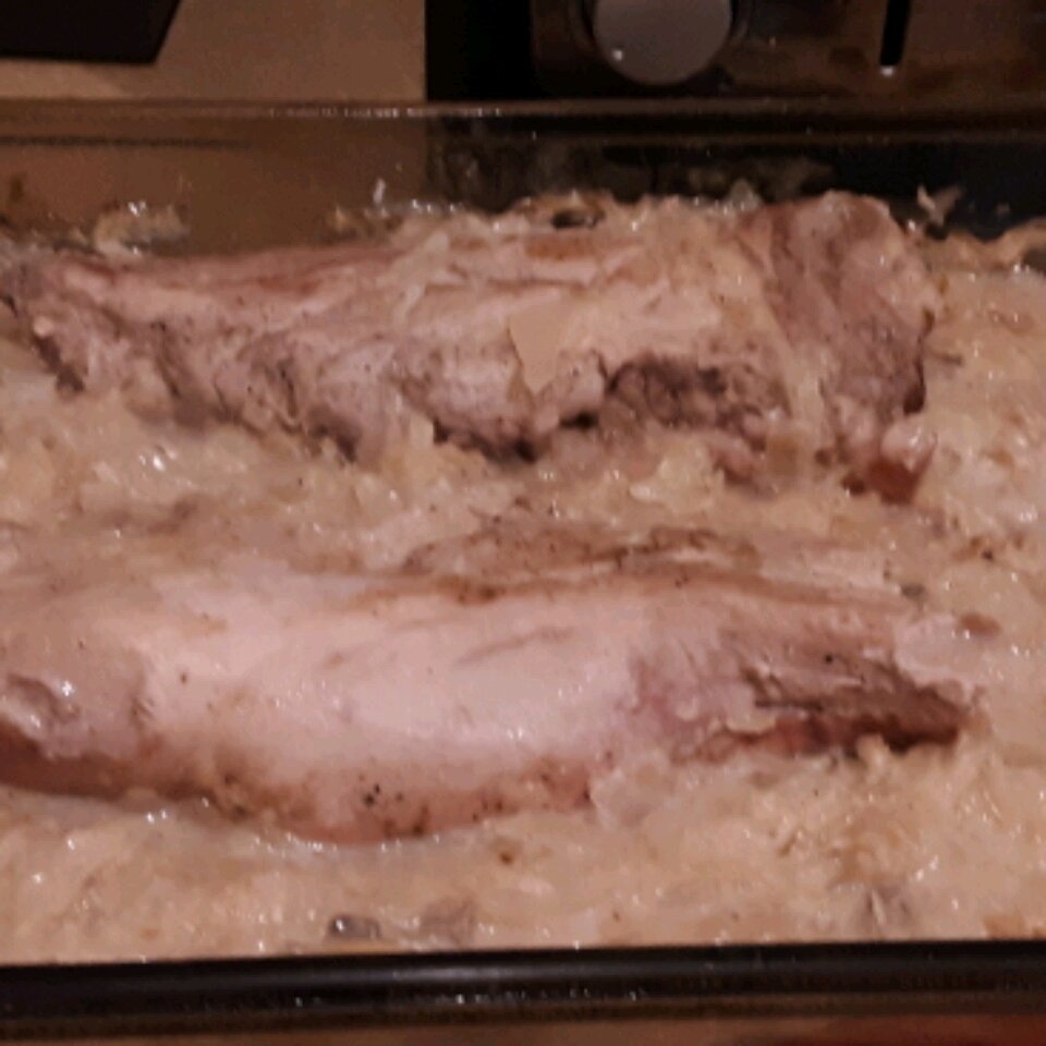 Vern S Roasted Pork Loin Over Sauerkraut Recipe Allrecipes