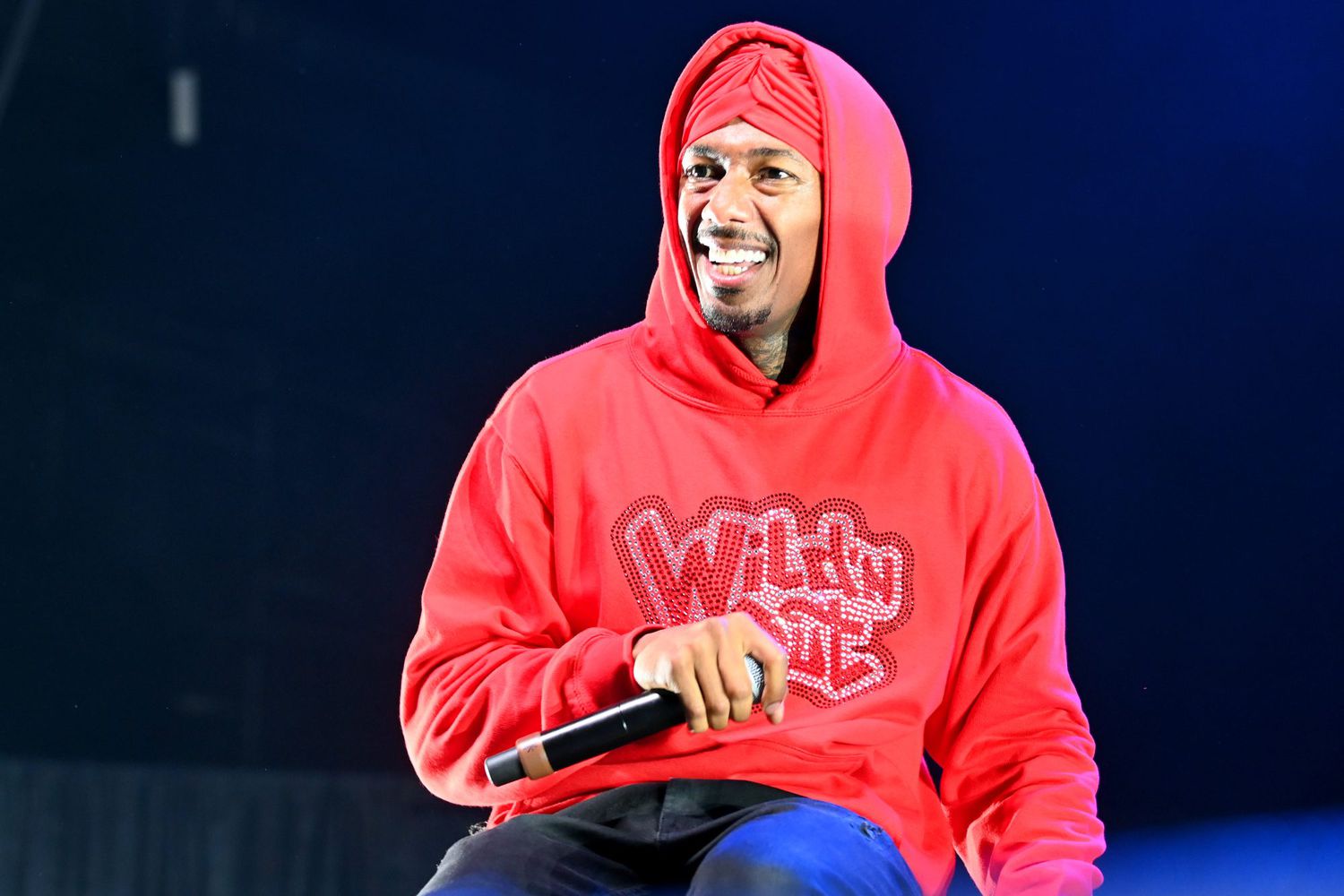 ATLANTA, GEORGIA - MAY 20: Nick Cannon performs onstage during opening night of Nick Cannon Presents: MTV Wild 'N Out Live at Cellairis Amphitheatre at Lakewood on May 20, 2022 in Atlanta, Georgia. (Photo by Paras Griffin/Getty Images)