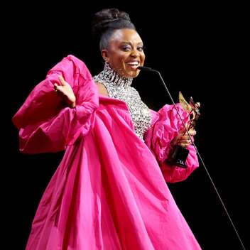 BEVERLY HILLS, CALIFORNIA - AUGUST 13: Quinta Brunson speaks onstage during The 2nd Annual HCA TV Awards: Broadcast & Cable at The Beverly Hilton on August 13, 2022 in Beverly Hills, California. (Photo by Matt Winkelmeyer/GA/The Hollywood Reporter via Getty Images)