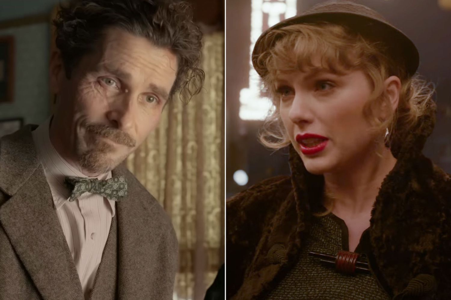 Christian Bale was told to stop singing in 'Amsterdam' because he was drowning out Taylor Swift