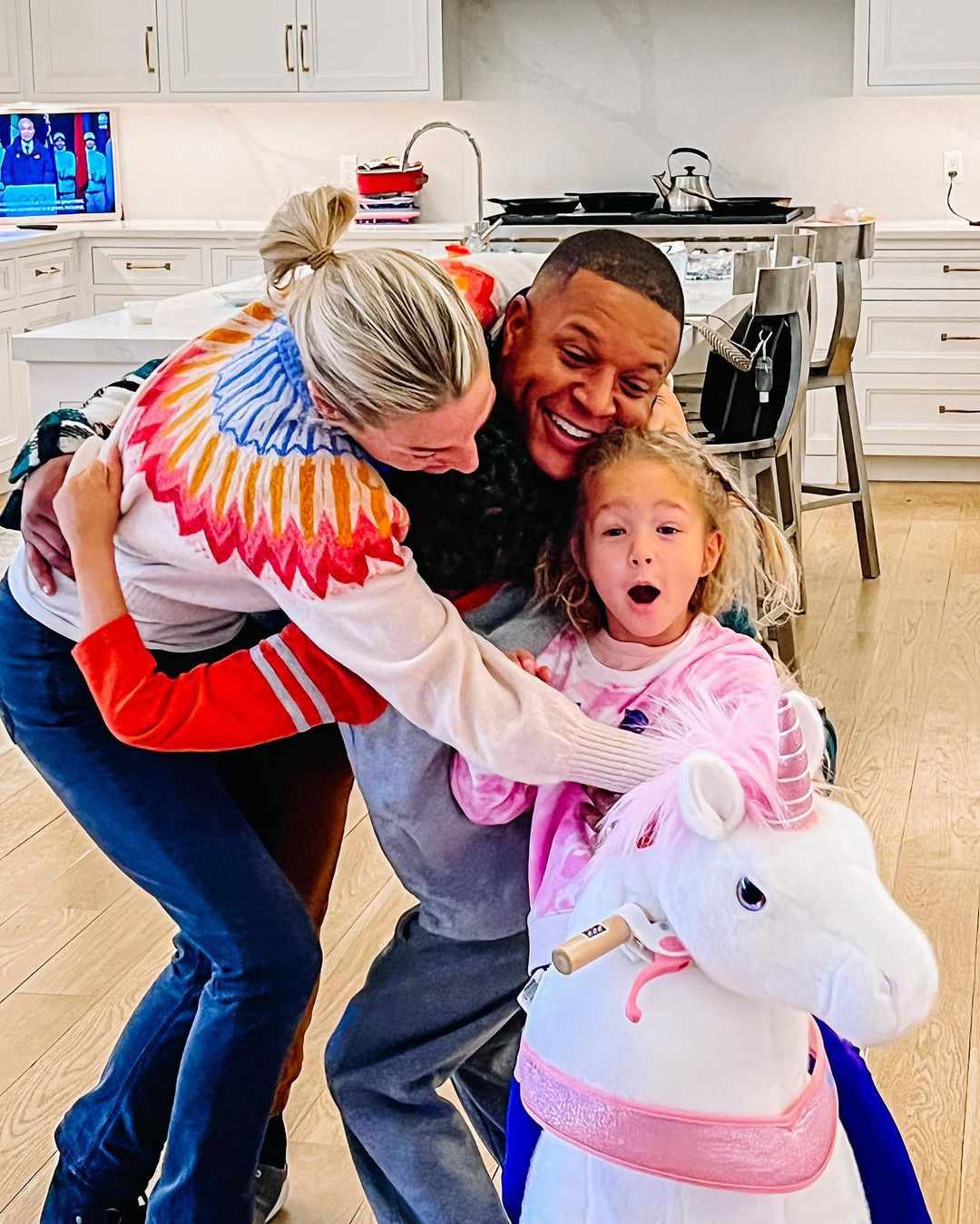 Today's Craig Melvin Gets Sweet Family Hug Before Leaving for Winter Olympics: 'Miss You Already'