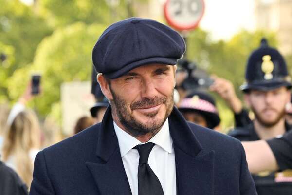 English former football player David Beckham leaves Westminster Hall, at the Palace of Westminster, in London on September 16, 2022