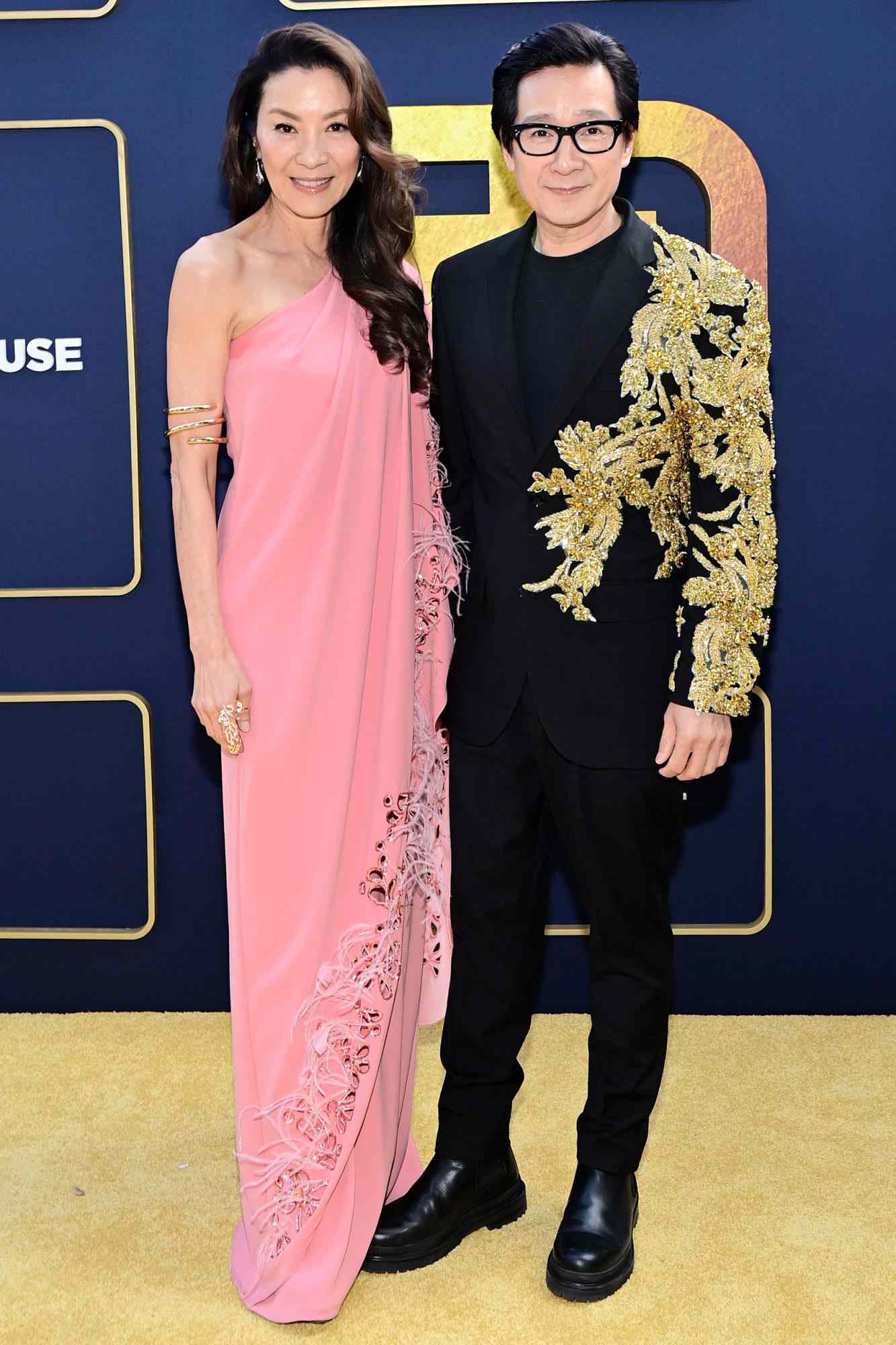 LOS ANGELES, CALIFORNIA - MAY 21: (L-R) Michelle Yeoh and Ke Huy Quan attend Gold House's Inaugural Gold Gala: A New Gold Age at Vibiana on May 21, 2022 in Los Angeles, California. (Photo by Stefanie Keenan/Getty Images for Gold House)