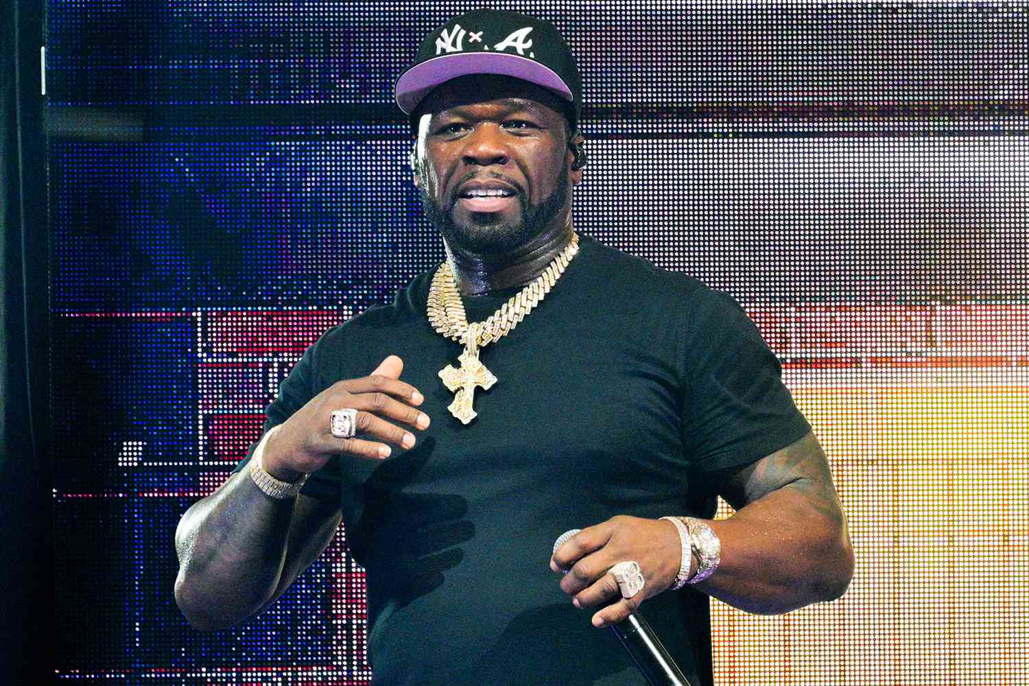 50 Cent hurls mic into crowd at concert and allegedly injures fan