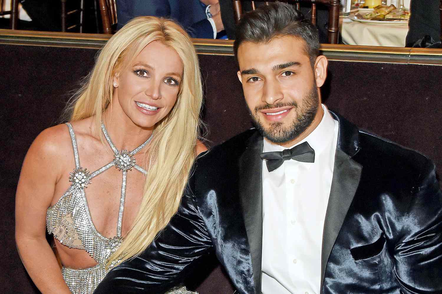 BEVERLY HILLS, CA - APRIL 12: Honoree Britney Spears (L) and Sam Asghari attend the 29th Annual GLAAD Media Awards at The Beverly Hilton Hotel on April 12, 2018 in Beverly Hills, California. (Photo by J. Merritt/Getty Images for GLAAD)
