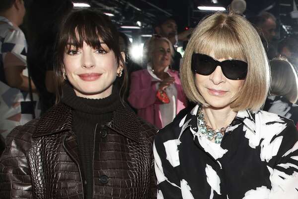 Anne Hathaway, Anna Wintour attend the Michael Kors Collection Spring/Summer 2023 Runway Show on September 14, 2022 in New York City.
