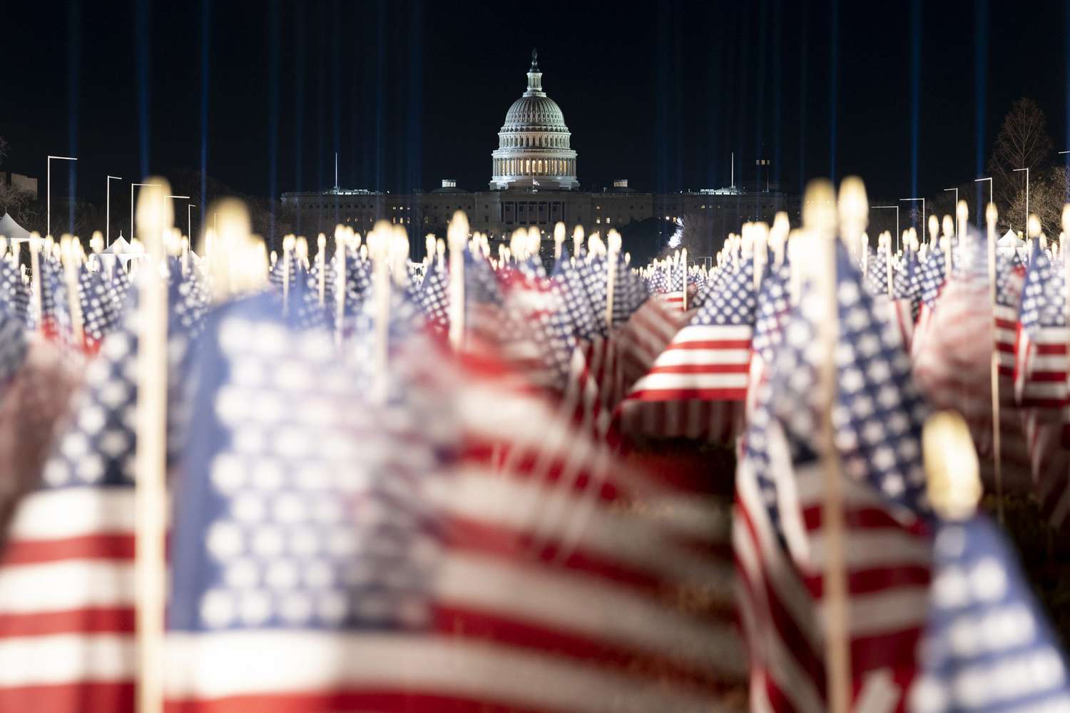 National Mall Turned Into 'Field of Flags' Ahead of Joe Biden's Inauguration