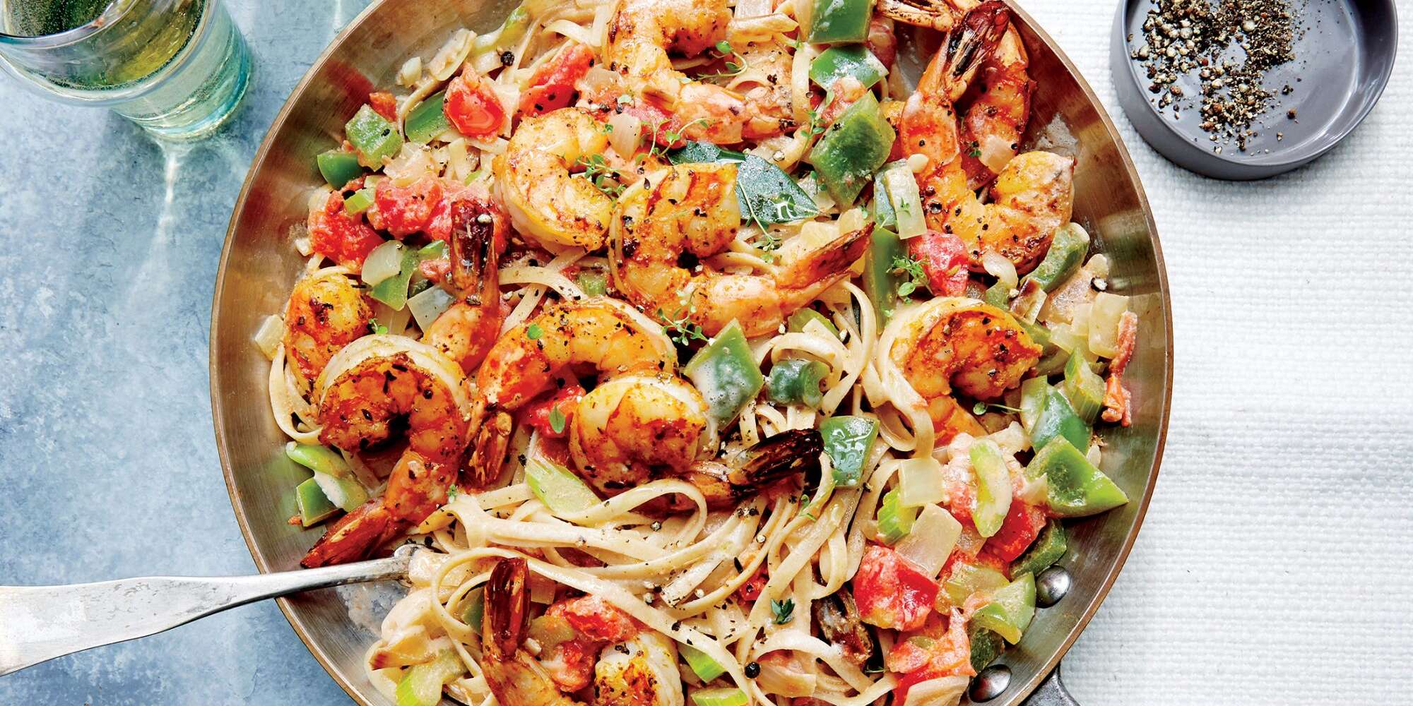 Cajun Shrimp Linguine Recipe | MyRecipes