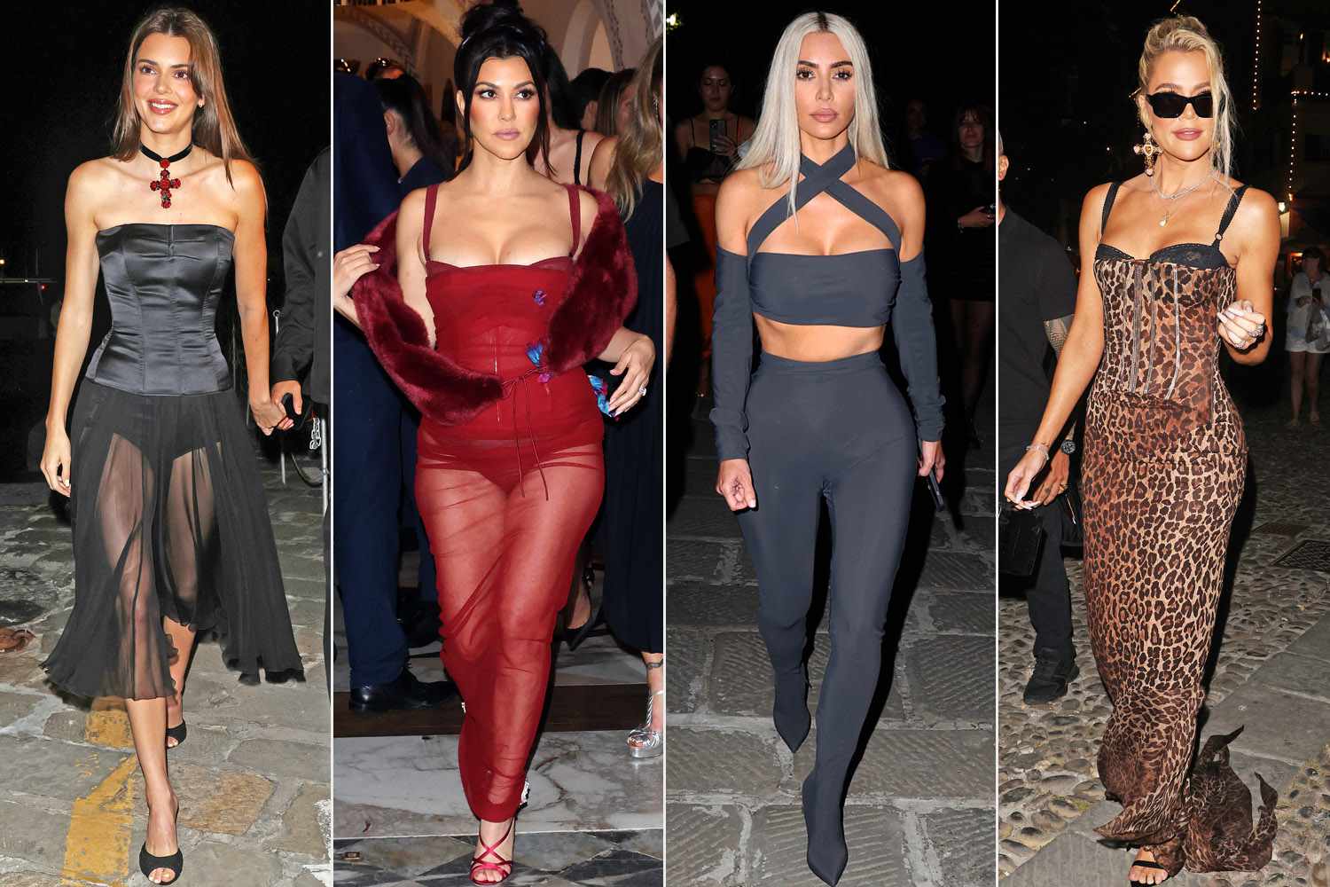 Kardashian-Jenners Show Off Unique Takes on Gothic Glam for Kourtney and Travis Barker’s Wedding