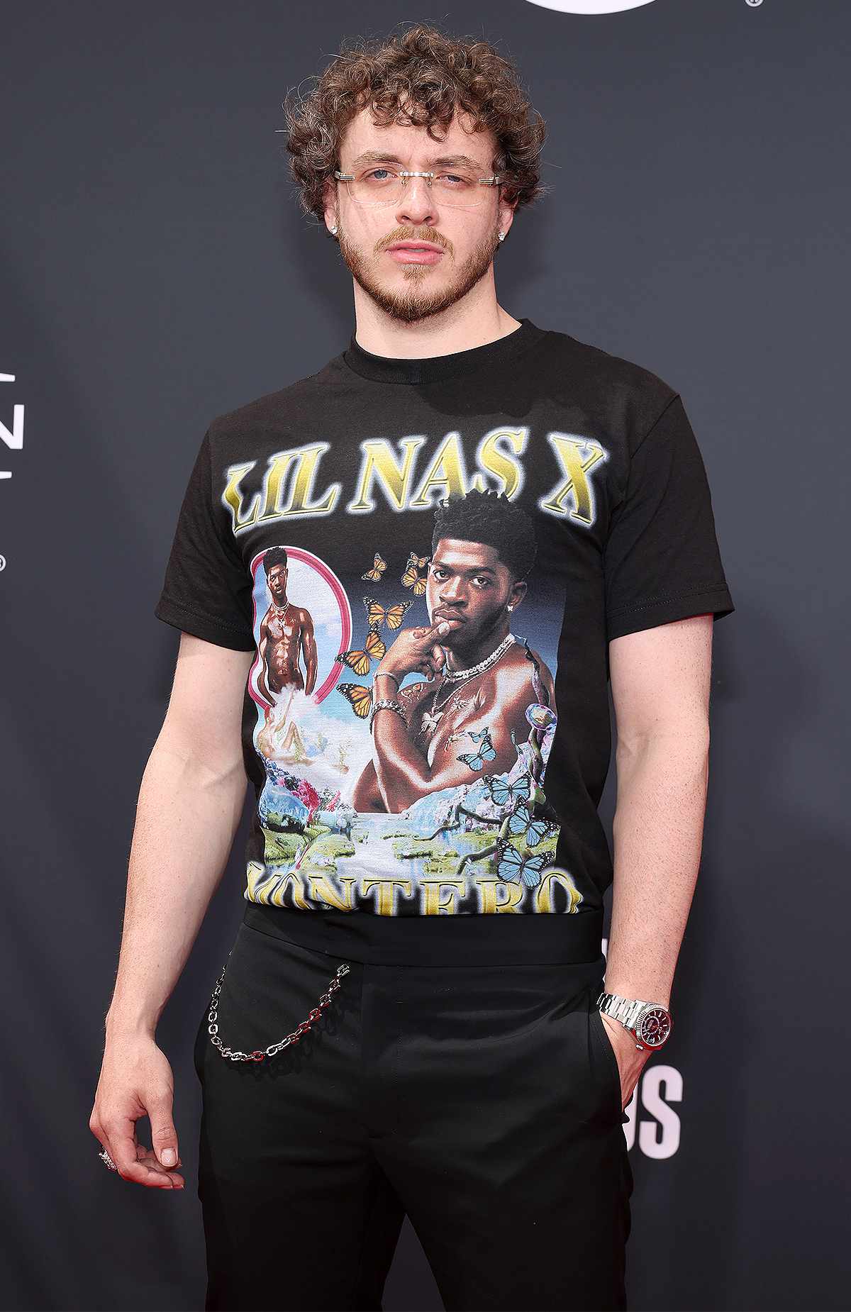Jack Harlow Wears Lil Nas X T-Shirt to 2022 BET Awards in Support of Singer After Snub