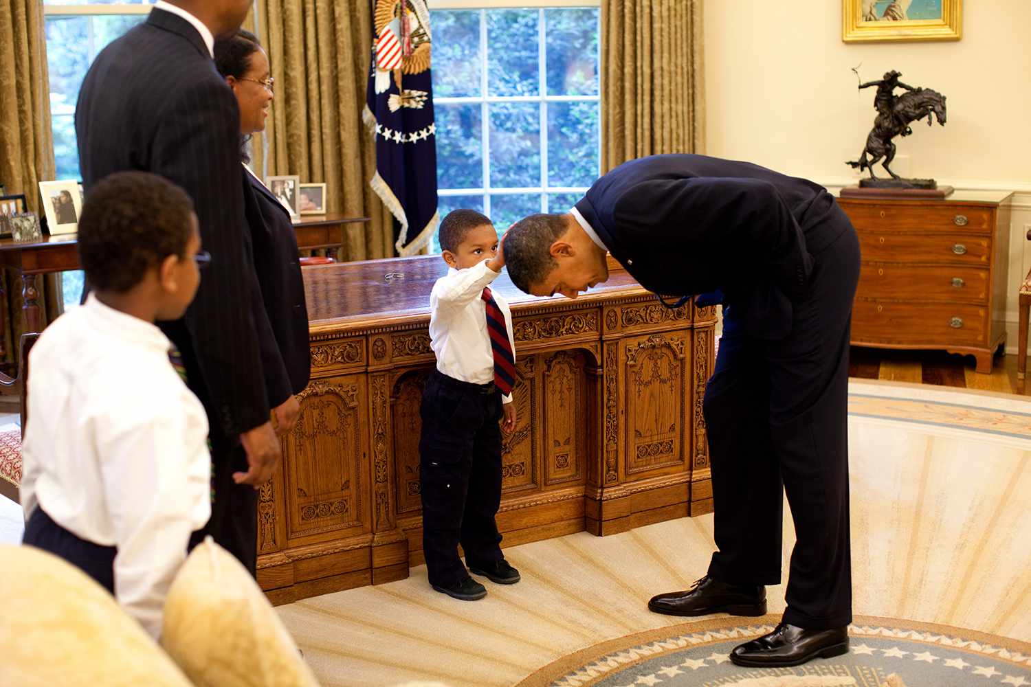 Barack Obama reunites with boy from viral ‘Hair Like Mine’ picture