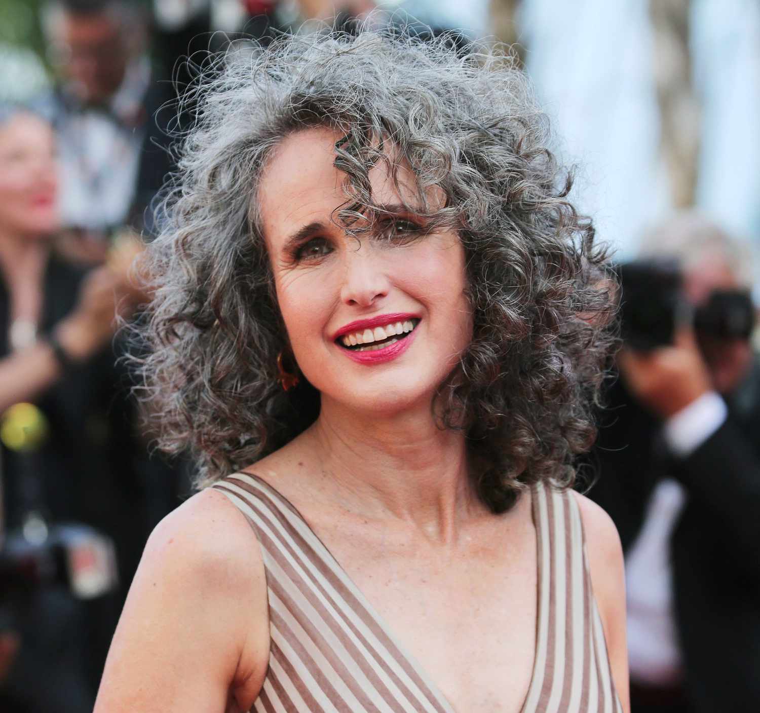 Andie MacDowell on Embracing Her Gray Hair: ‘I Am Happier — I Really Like It’