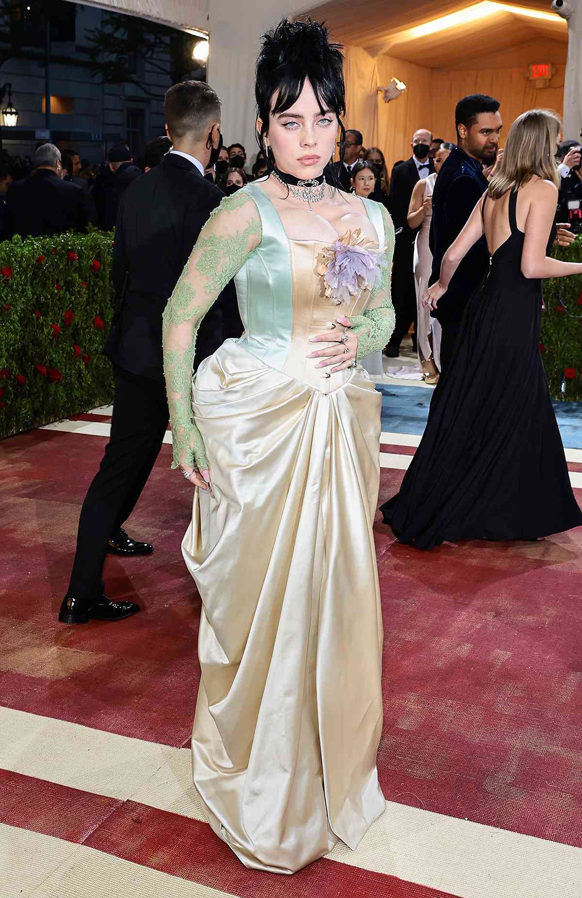 Billie Eilish Goes Goth Glam in an ‘Eco-Friendly’ Gucci Gown and Rocker-Chic Updo at 2022 Met Gala