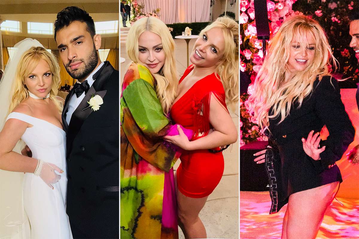 Britney Spears Pulls Off 3 Outfit Changes at Her Wedding Reception with Sam Asghari