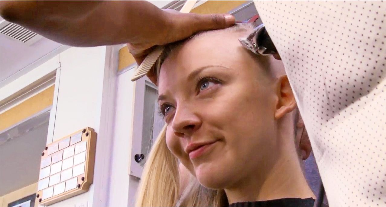 Watch Natalie Dormer's head get shaved for 'Mockingjay' 