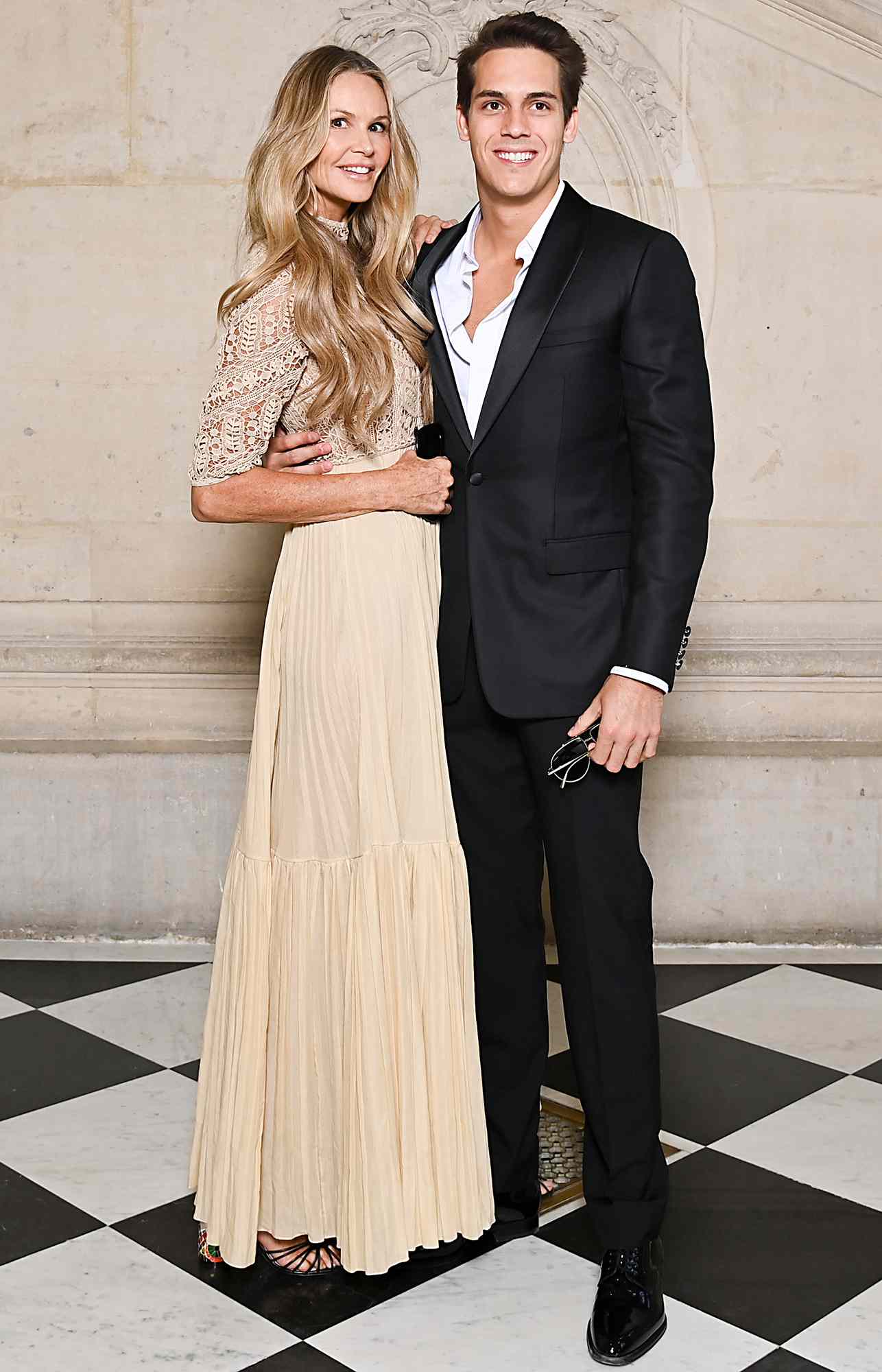 Elle Macpherson And Son Flynn Go Glam At Dior Show In Paris [PHOTOS]